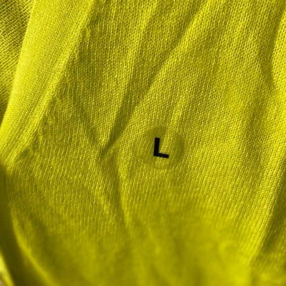 New with Tag Women's yellow lime button-down long-sleeve cardigan sweater Large - Picture 4 of 4